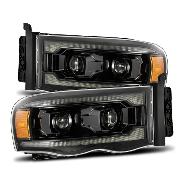 Phares de projecteur à LED Alpha-Black pour Dodge Ram série LUXX 02-05