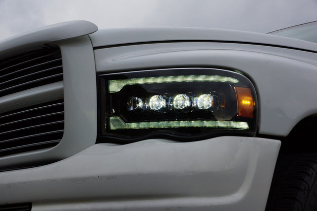 Phares projecteurs à LED chromés pour Dodge Ram série NOVA 02-05