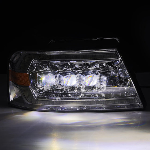 Phares projecteurs à LED chromés pour Ford F150 (2004-2008) et Lincoln Mark LT (2006-2008) série NOVA