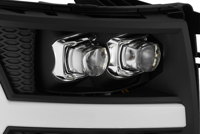 Phares projecteurs à LED noirs pour Chevrolet Silverado série NOVA 2007-2013