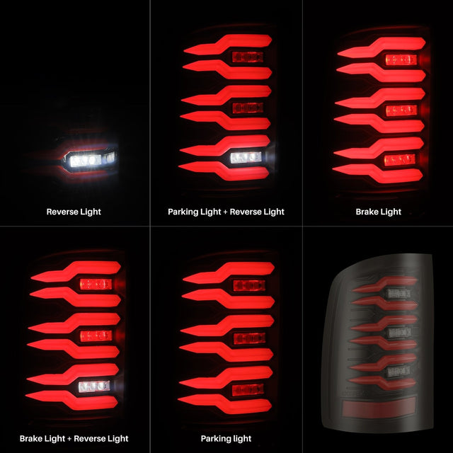 Feux arrière à LED GMC Sierra LUXX-Series 07-13, noir et rouge