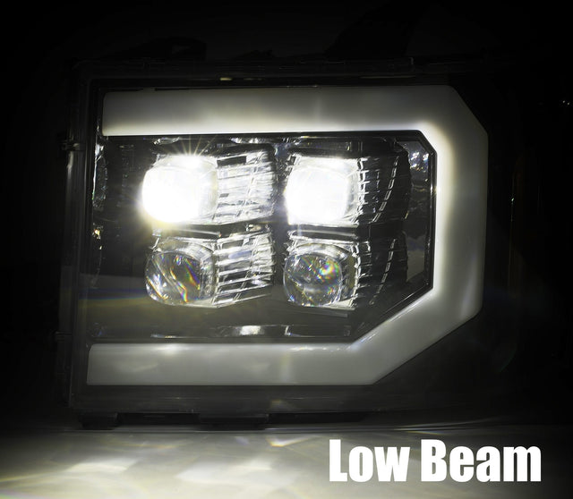 Phares projecteurs à LED noirs pour GMC Sierra série NOVA 07-13