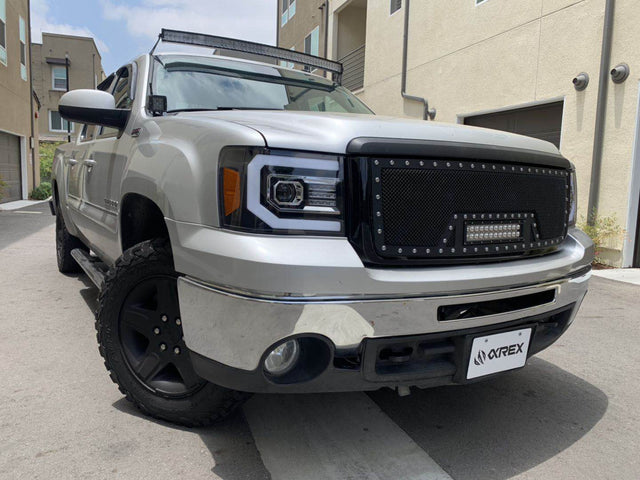 Phares halogènes projecteurs noirs pour GMC Sierra série PRO 07-13