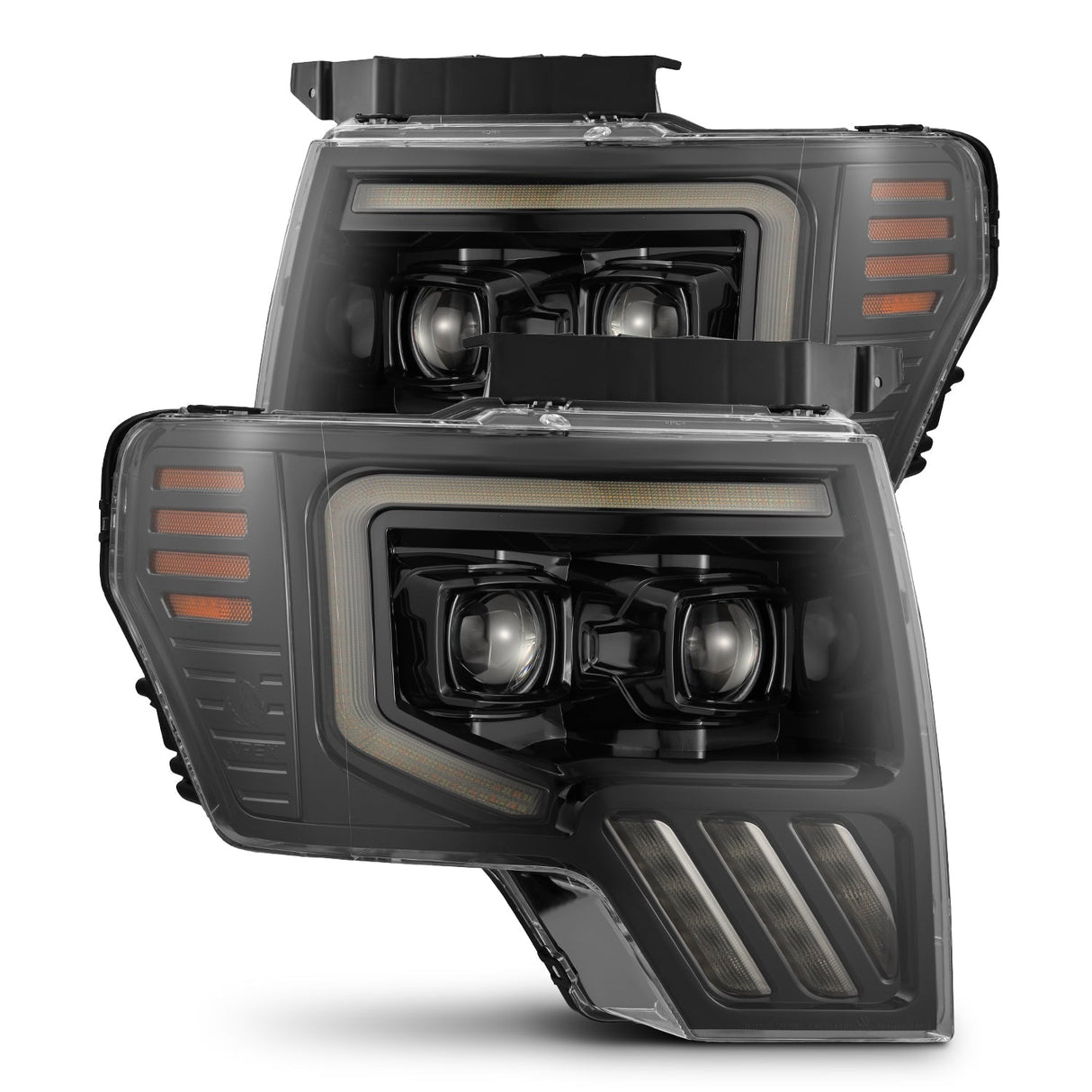Phares halogènes projecteurs Alpha-Black pour Ford F150 MKII série PRO 09-14