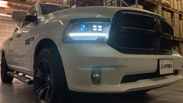 09-18 Ram Truck LUXX-Series (5th Gen 2500 Style) LED Projector Headlights Alpha-Black