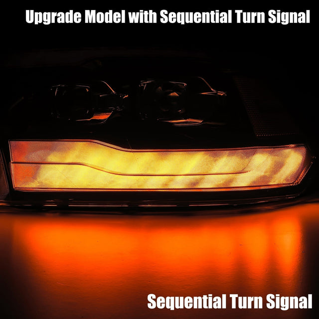 09-18 Ram Truck LUXX-Series LED Projector Headlights Black