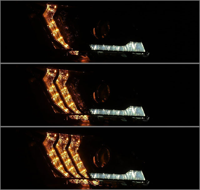 Phares projecteurs à LED Alpha-Black pour Ford Mustang série LUXX 10-12