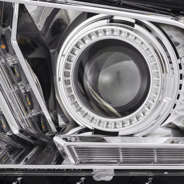 Phares halogènes projecteurs chromés pour Ford Mustang série PRO 10-12