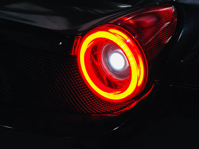 Feux arrière à LED prismatiques pour Ferrari 458 NOVA Series (10-15) - Rouge transparent