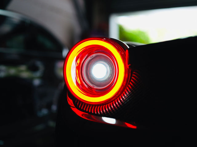 Feux arrière à LED prismatiques pour Ferrari 458 NOVA Series (10-15) - Rouge transparent