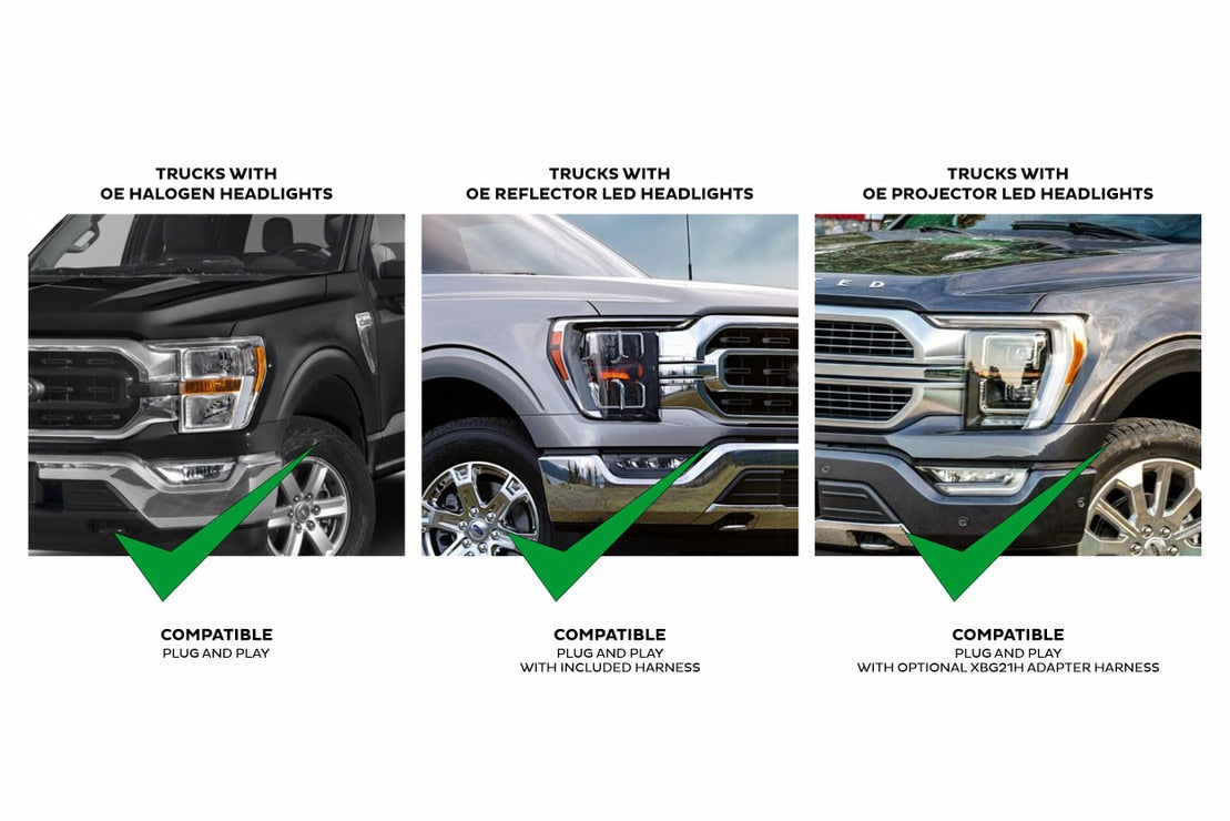 Calandre à feux de route à LED XBG pour Ford F-150 (21-23)