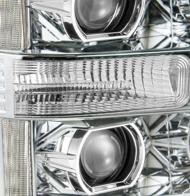11-16 Ford Super Duty PRO-Series Halogen Projector Headlights Chrome