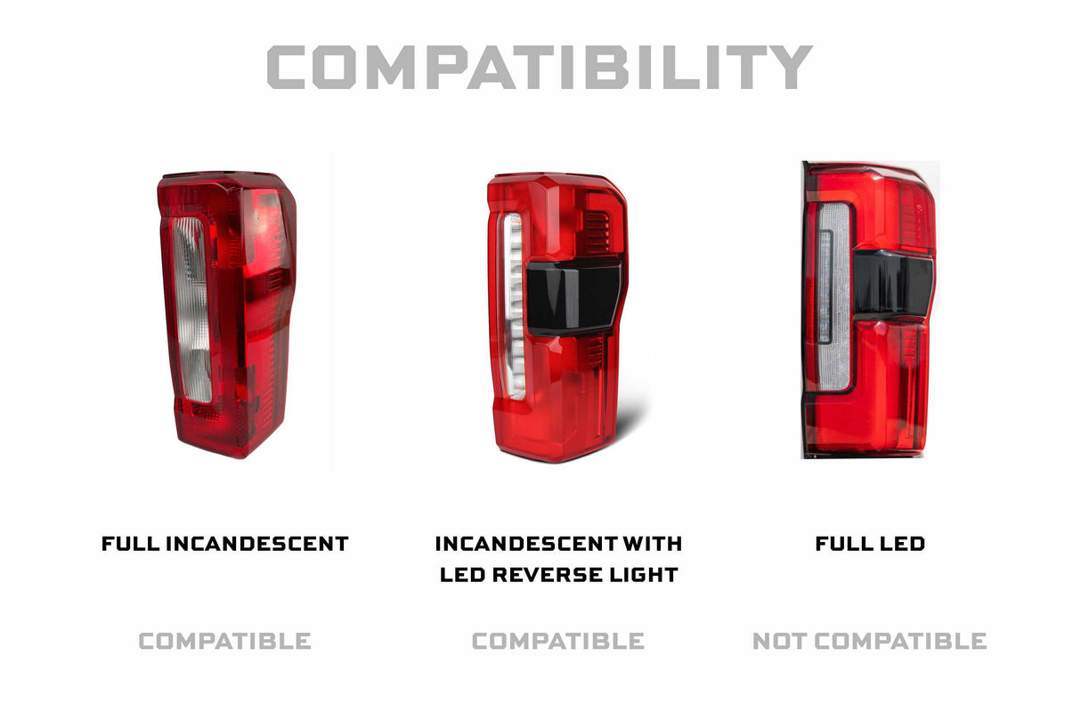 Feux arrière à LED pour Ford Super Duty (17-22) XB (fumés)