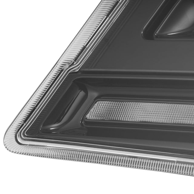 12-21 Tesla Model S LUXX-Series LED Tail Lights Alpha-Black (With Black Trunk Center Piece Replacement)