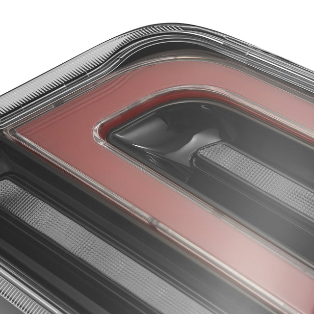 Feux arrière à LED Tesla Model S LUXX 12-21, noir et rouge (avec pièce centrale de coffre noire de remplacement)