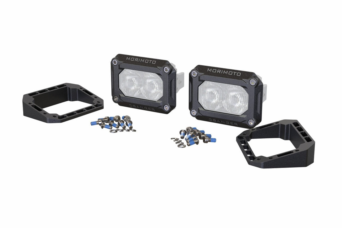 Flush Mounting Kit: Morimoto 2Banger Pods