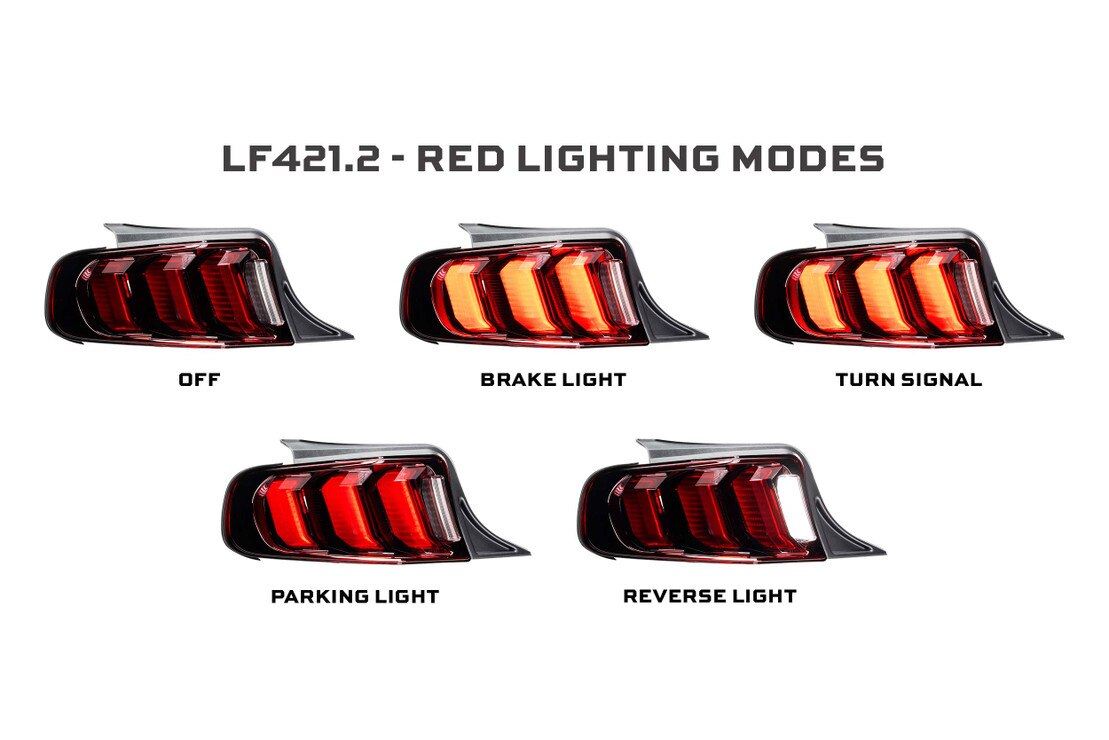 Feux arrière à LED pour Ford Mustang (13-14) Facelift XB (rouge)