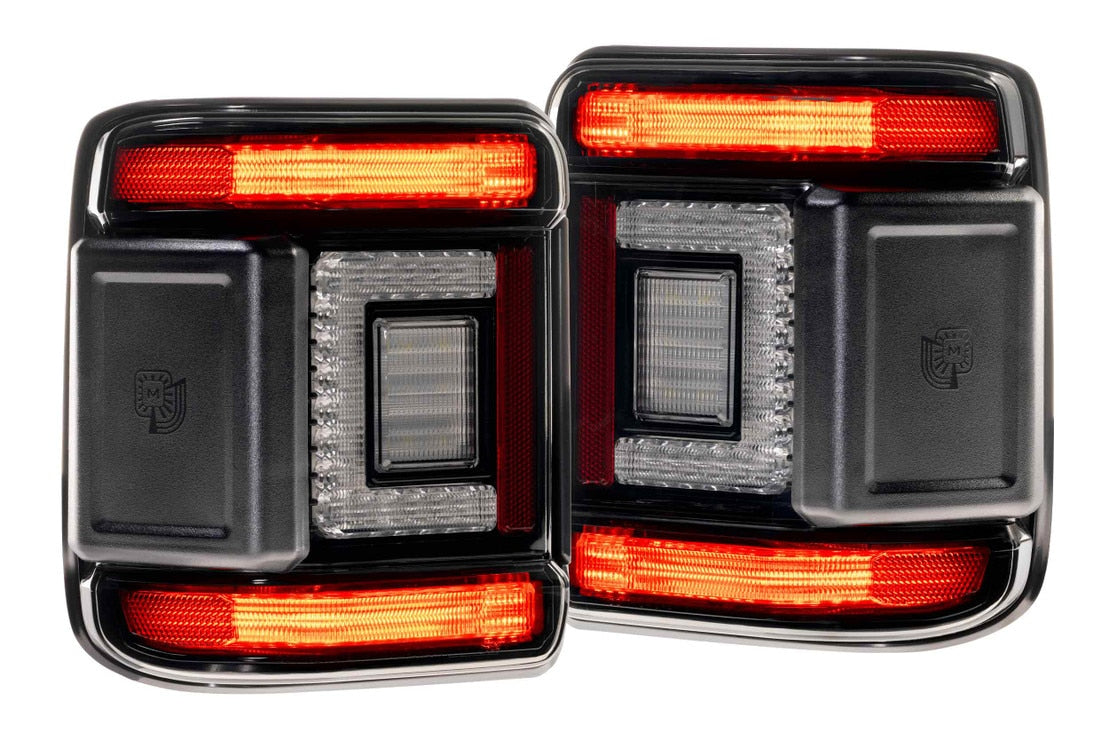 Feux arrière à LED à profil bas pour Jeep Wrangler JL (2018+) XB (fumés)
