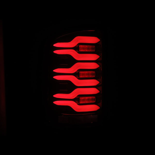 14-18 GMC Sierra 1500/2500HD/3500HD LUXX-Series LED Tail Lights Black-Red