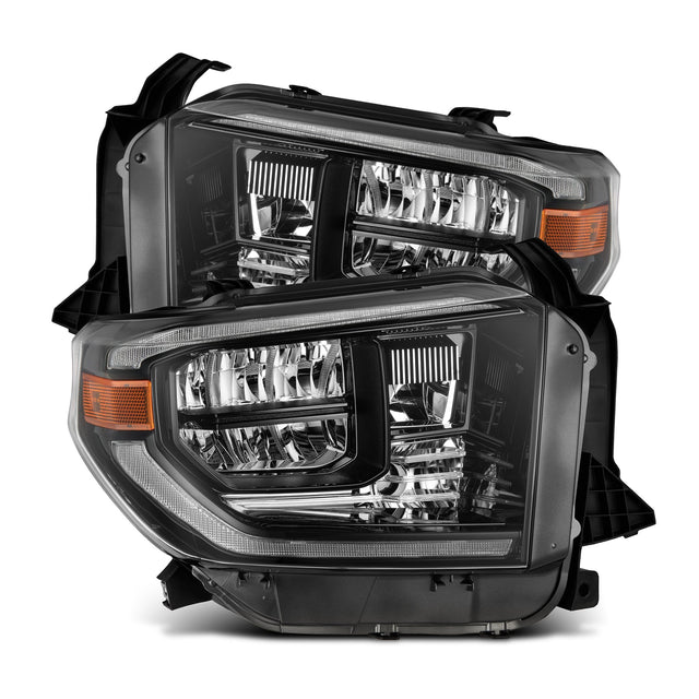 14-21 Toyota Tundra MK II LUXX-Series LED Crystal Headlights Alpha-Black
