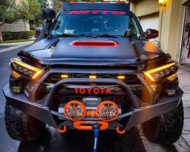 Phares projecteurs à LED noirs pour Toyota 4Runner MK II série NOVA 14-24