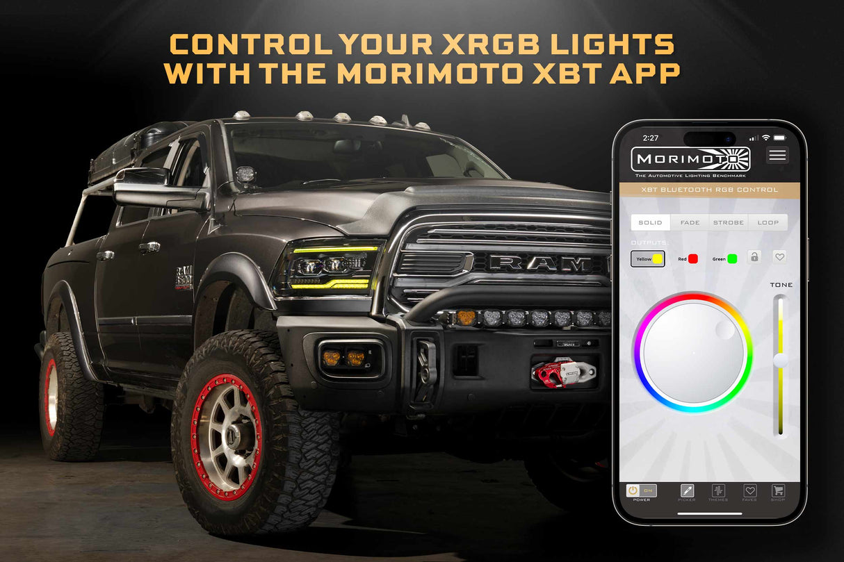 Dodge Ram (09-18) : phares à LED Morimoto Xb (ambre Drl)