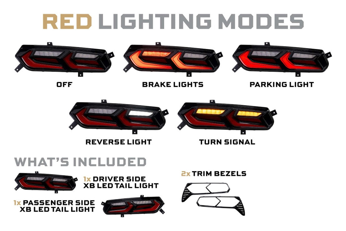 Feux arrière à LED pour Chevrolet Corvette C7 (14-19) Xb