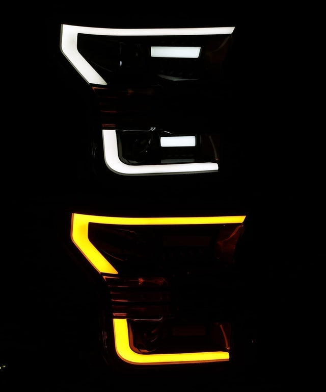Phares projecteurs à LED série LUXX pour Ford F150 15-17 / Ford F150 Raptor 17-20, noir de jais
