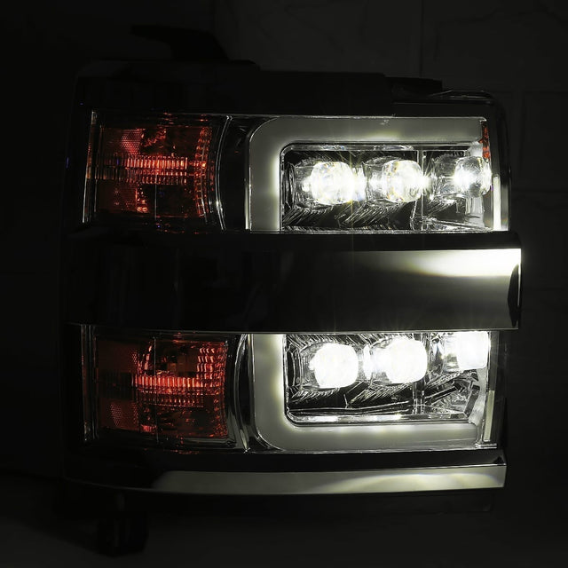 Phares projecteurs à LED NOVA Series, noirs, pour Chevrolet Silverado 2500HD/3500HD MK II 15-19