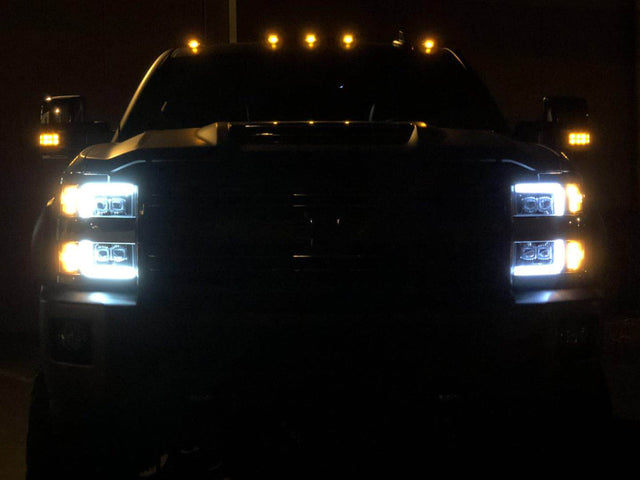 Phares projecteurs à LED NOVA Series, noirs, pour Chevrolet Silverado 2500HD/3500HD MK II 15-19