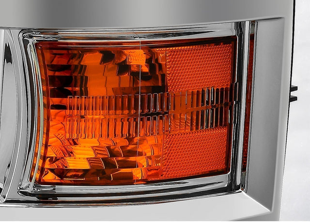 Phares halogènes projecteurs chromés pour Chevrolet Silverado 2500HD/3500HD série PRO 15-19