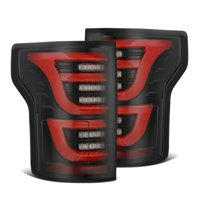Feux arrière à LED Ford F150 LUXX-Series 15-20, noir et rouge