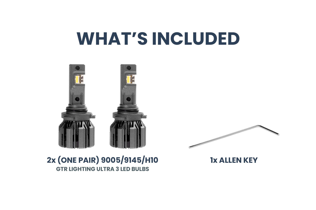 9005/HB3: GTR Ultra 3.0 LED Bulbs (Pair)
