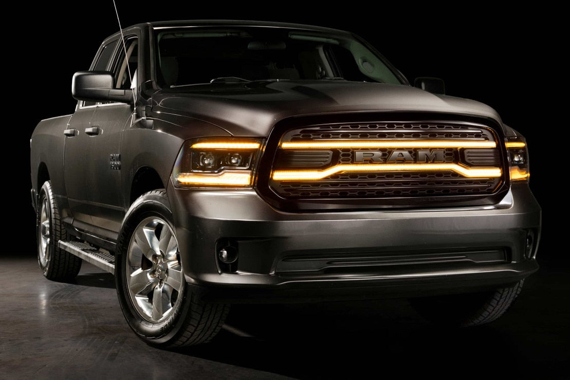 Dodge Ram 1500 (13-18) XBG LED Drl Grille (Black)