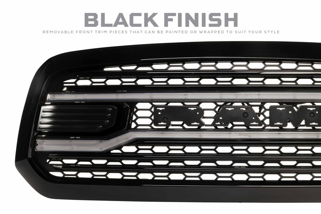 Dodge Ram 1500 (13-18) XBG LED Drl Grille (Black)