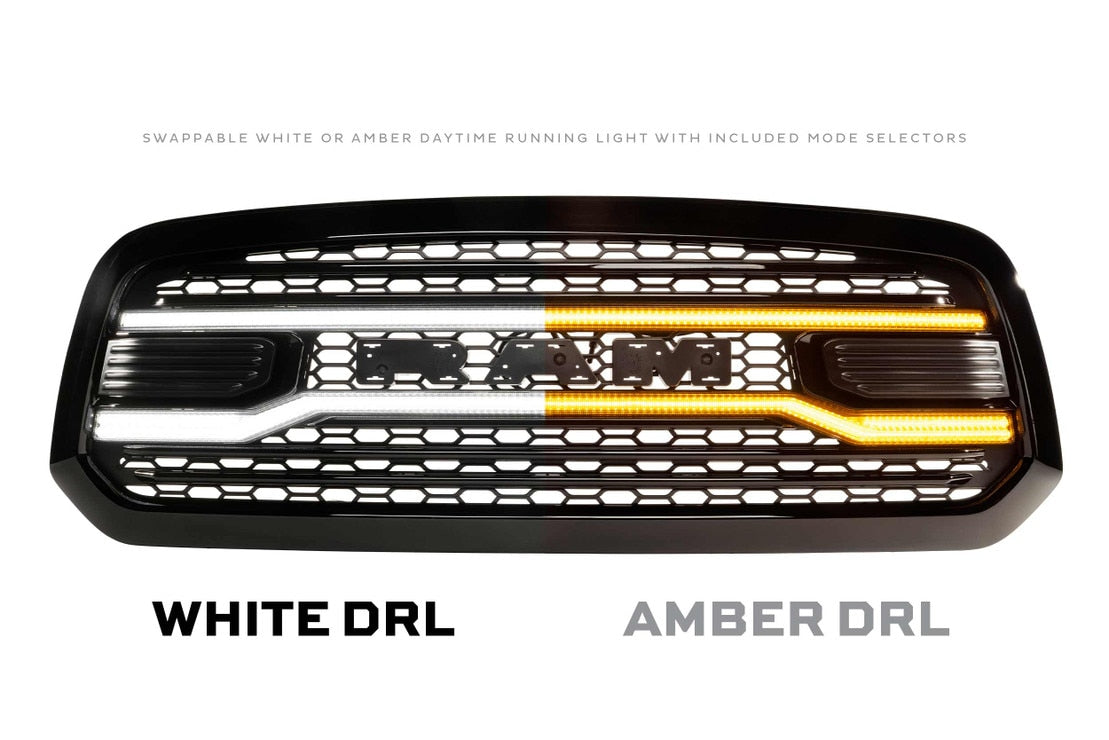 Dodge Ram 1500 (13-18) XBG LED Drl Grille (Black)