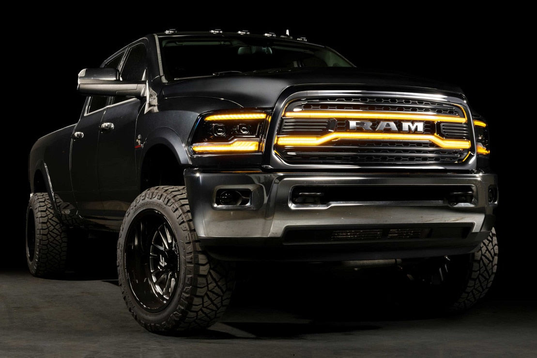 Dodge Ram HD (13-18) XBG LED Drl Grille (Chrome)