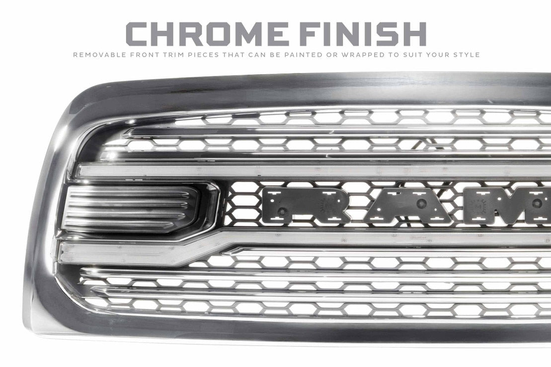 Dodge Ram HD (13-18) XBG LED Drl Grille (Chrome)