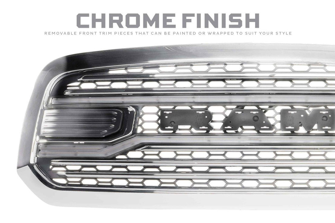 Dodge Ram 1500 Classic (19-24) XBG LED Drl Grille (Chrome)