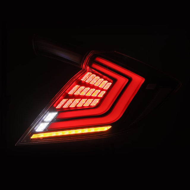 16-21 Honda Civic Hatchback NOVA-Series Prismatic LED Tail Lights Alpha-Black