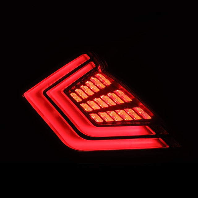 16-21 Honda Civic Hatchback NOVA-Series Prismatic LED Tail Lights Black Smoke