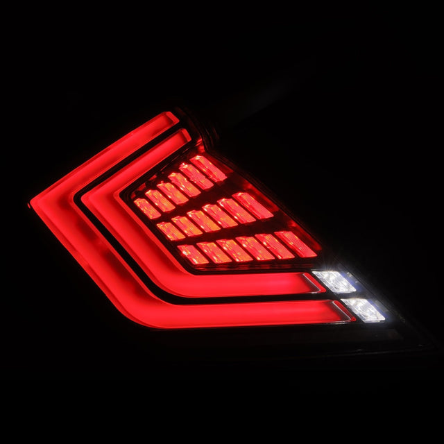 16-21 Honda Civic Hatchback NOVA-Series Prismatic LED Tail Lights Black Smoke