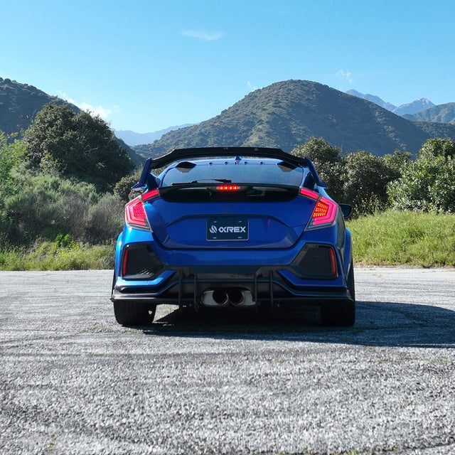 16-21 Honda Civic Hatchback NOVA-Series Prismatic LED Tail Lights Black Smoke