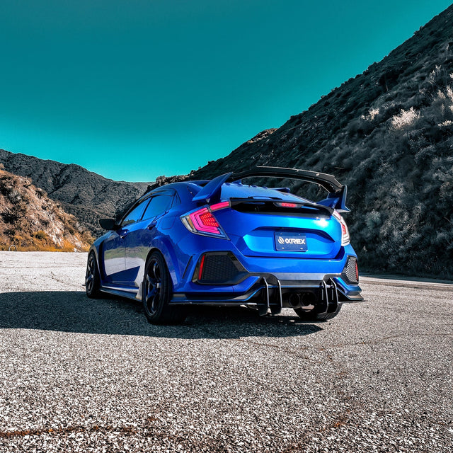 16-21 Honda Civic Hatchback NOVA-Series Prismatic LED Tail Lights Black Smoke