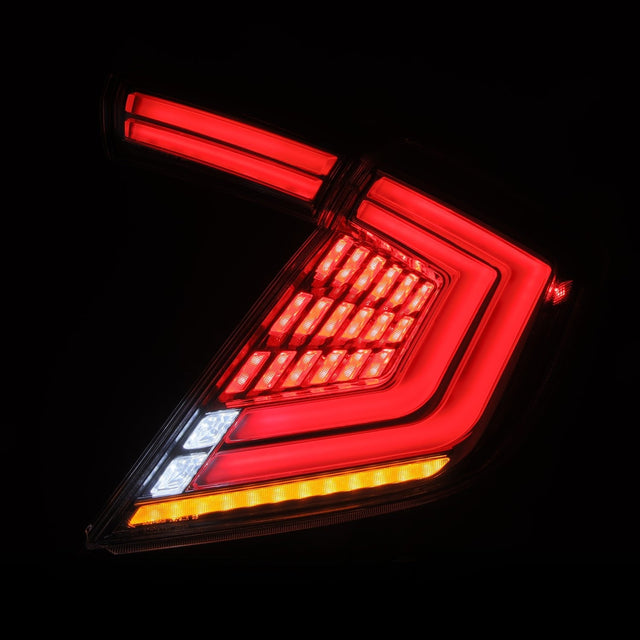 16-21 Honda Civic Hatchback NOVA-Series Prismatic LED Tail Lights Clear