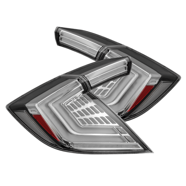 16-21 Honda Civic Hatchback NOVA-Series Prismatic LED Tail Lights Clear
