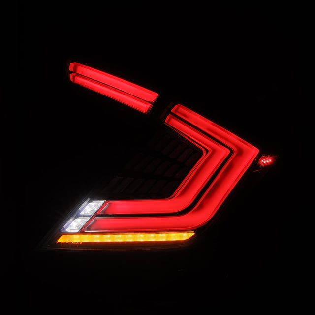 16-21 Honda Civic Hatchback NOVA-Series Prismatic LED Tail Lights Clear Smoke