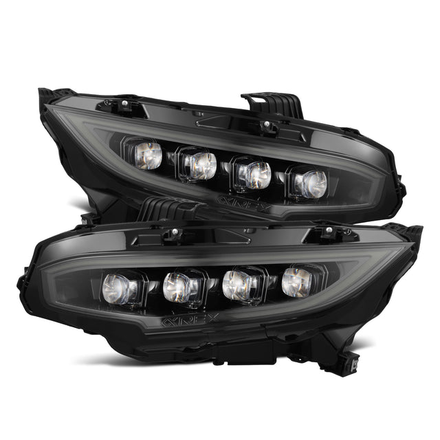 16-21 Honda Civic NOVA-Series LED Projector Headlights Alpha-Black