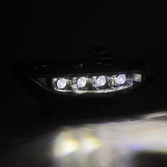 16-21 Honda Civic NOVA-Series LED Projector Headlights Black