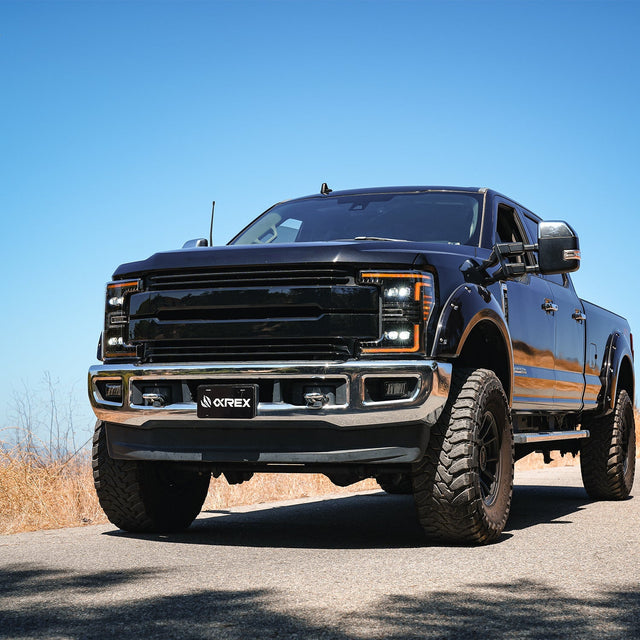 17-19 Ford Super Duty MKII NOVA-Series LED Projector Headlights Alpha-Black